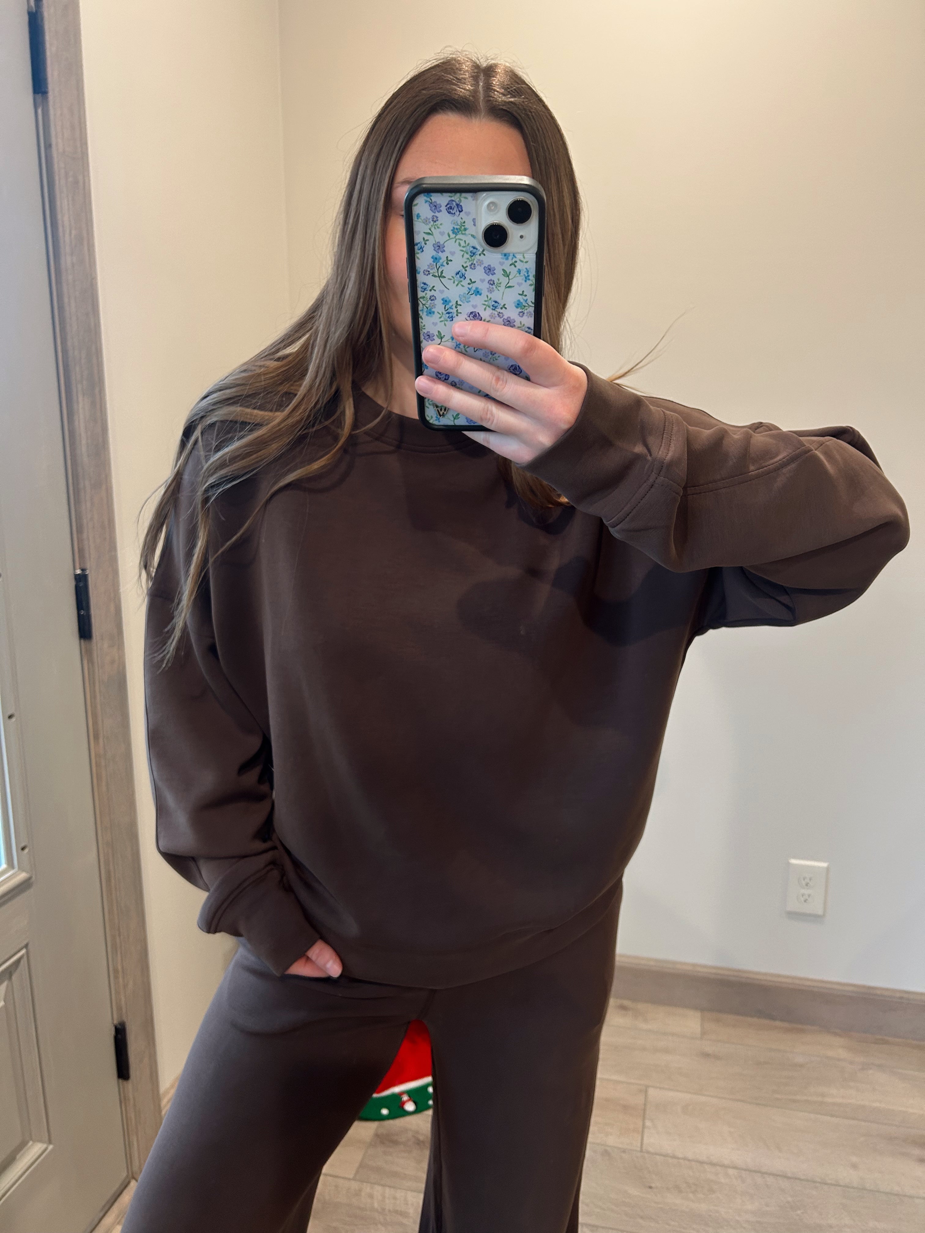 Mocha Scuba Pullover