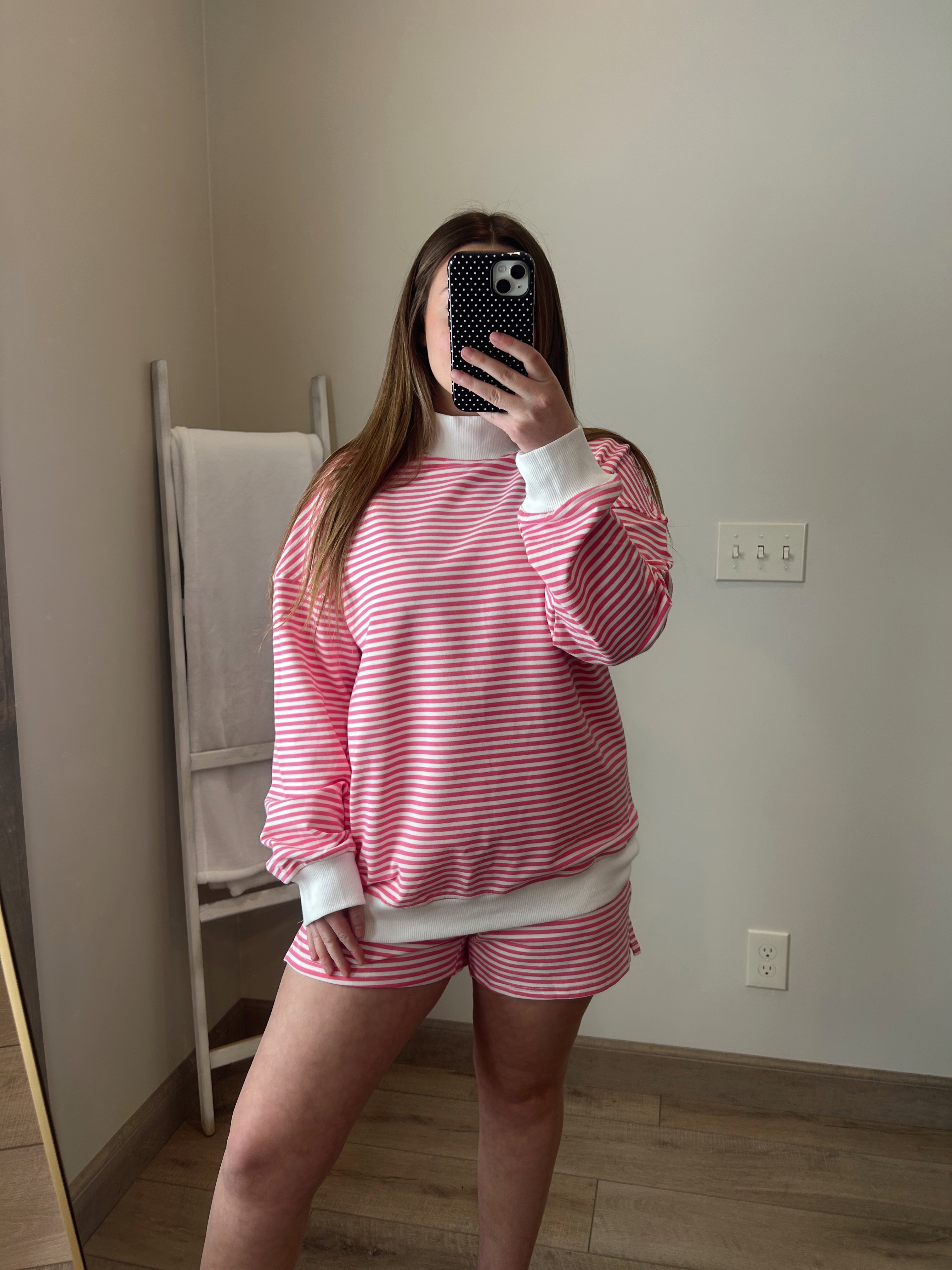 Pink Stripes Mock Set
