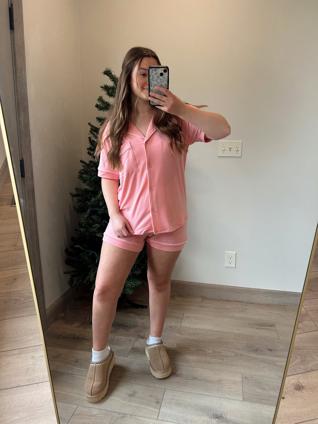 Rayon PJ set - Baby Pink