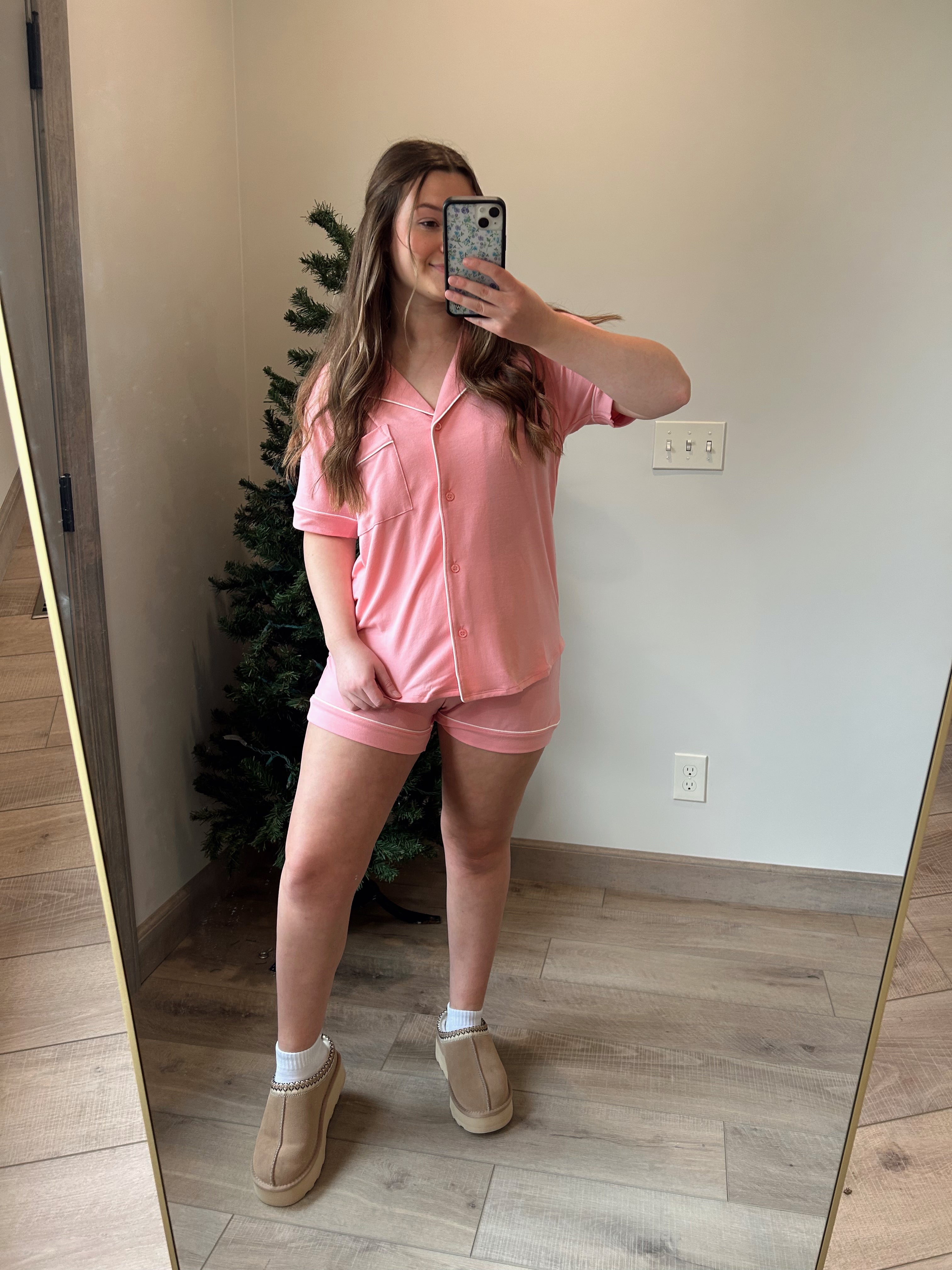 Rayon PJ set - Baby Pink