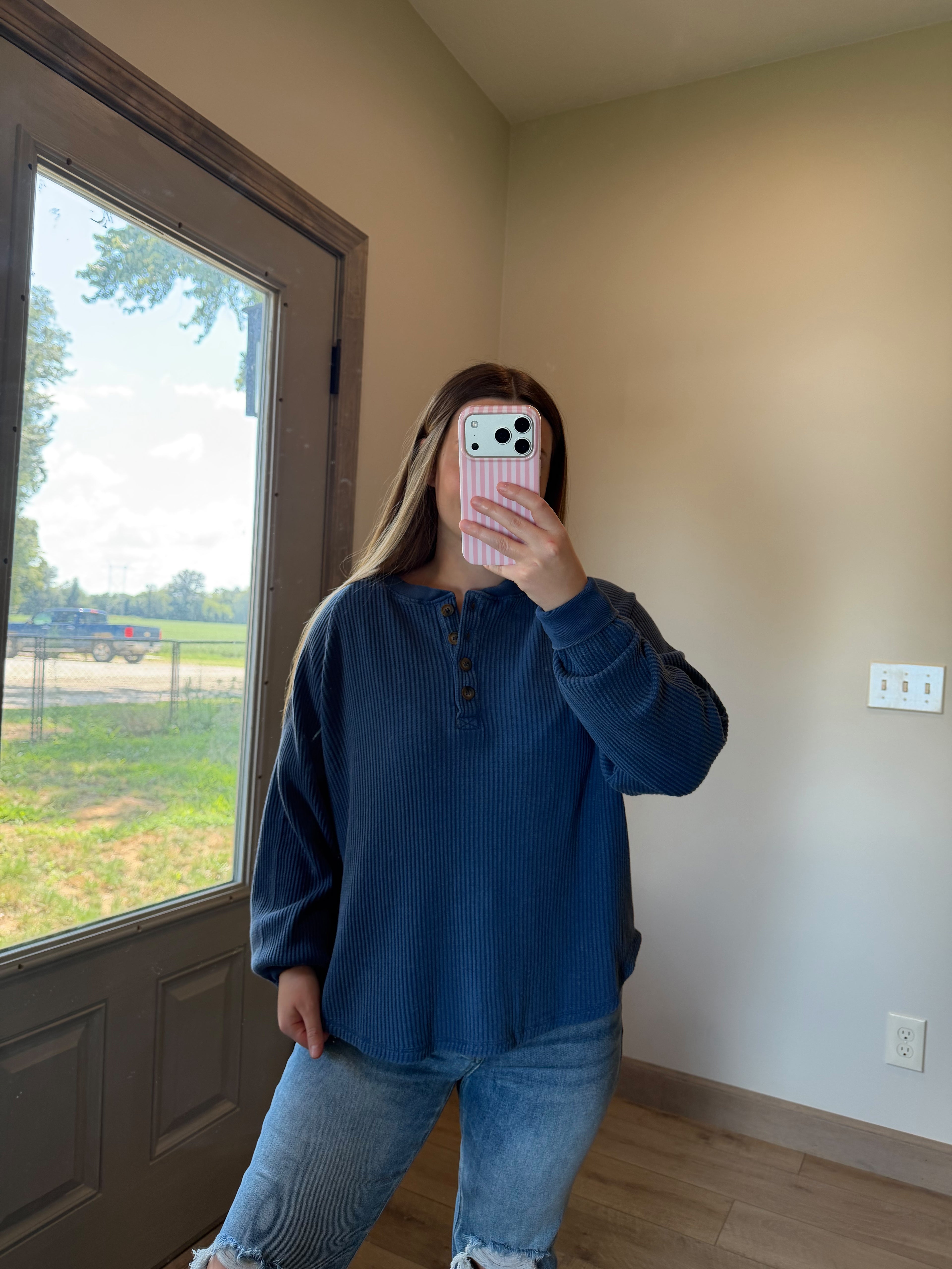 Everyday Waffle Knit - Navy