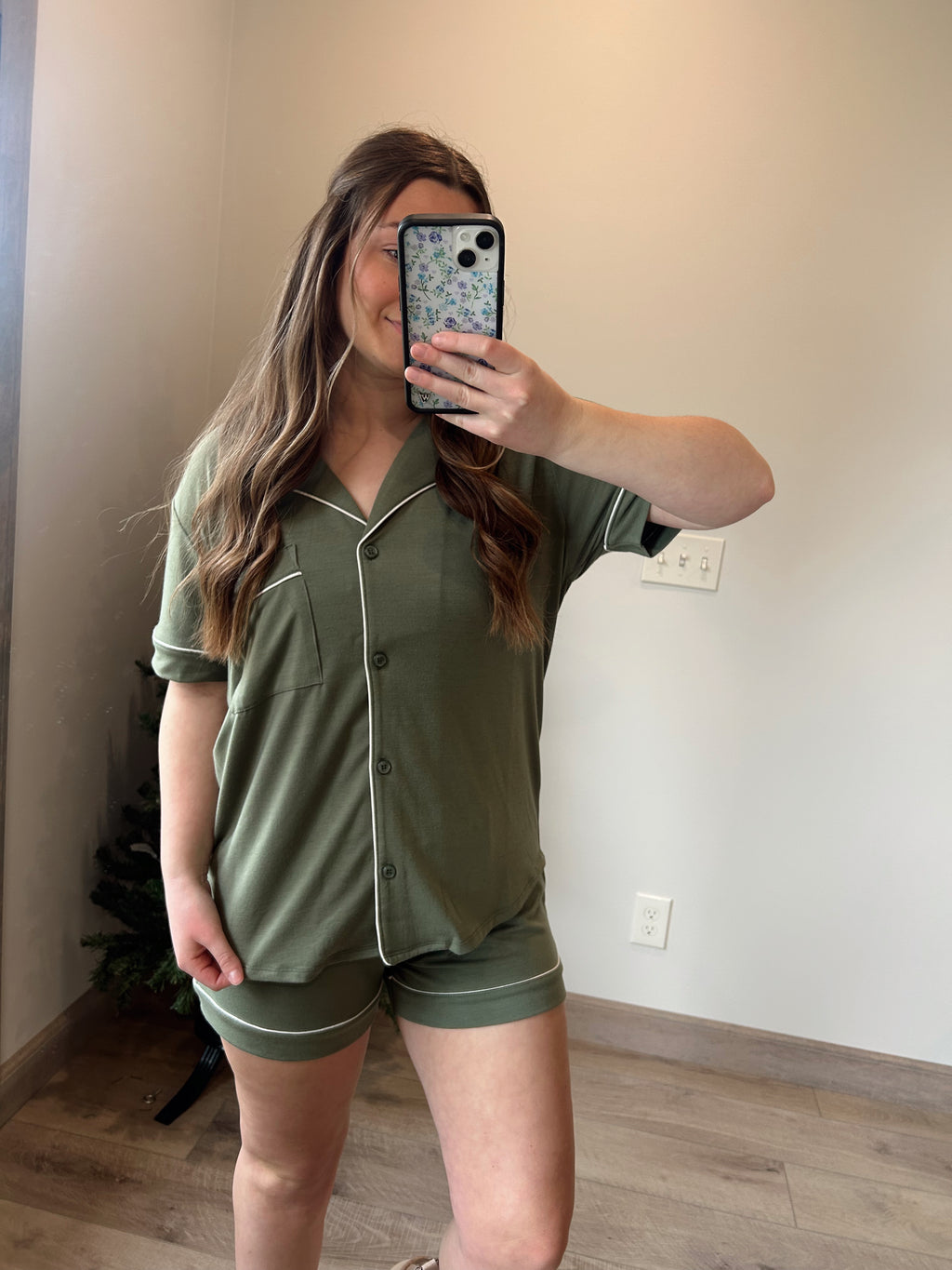 Rayon PJ Set - Olive