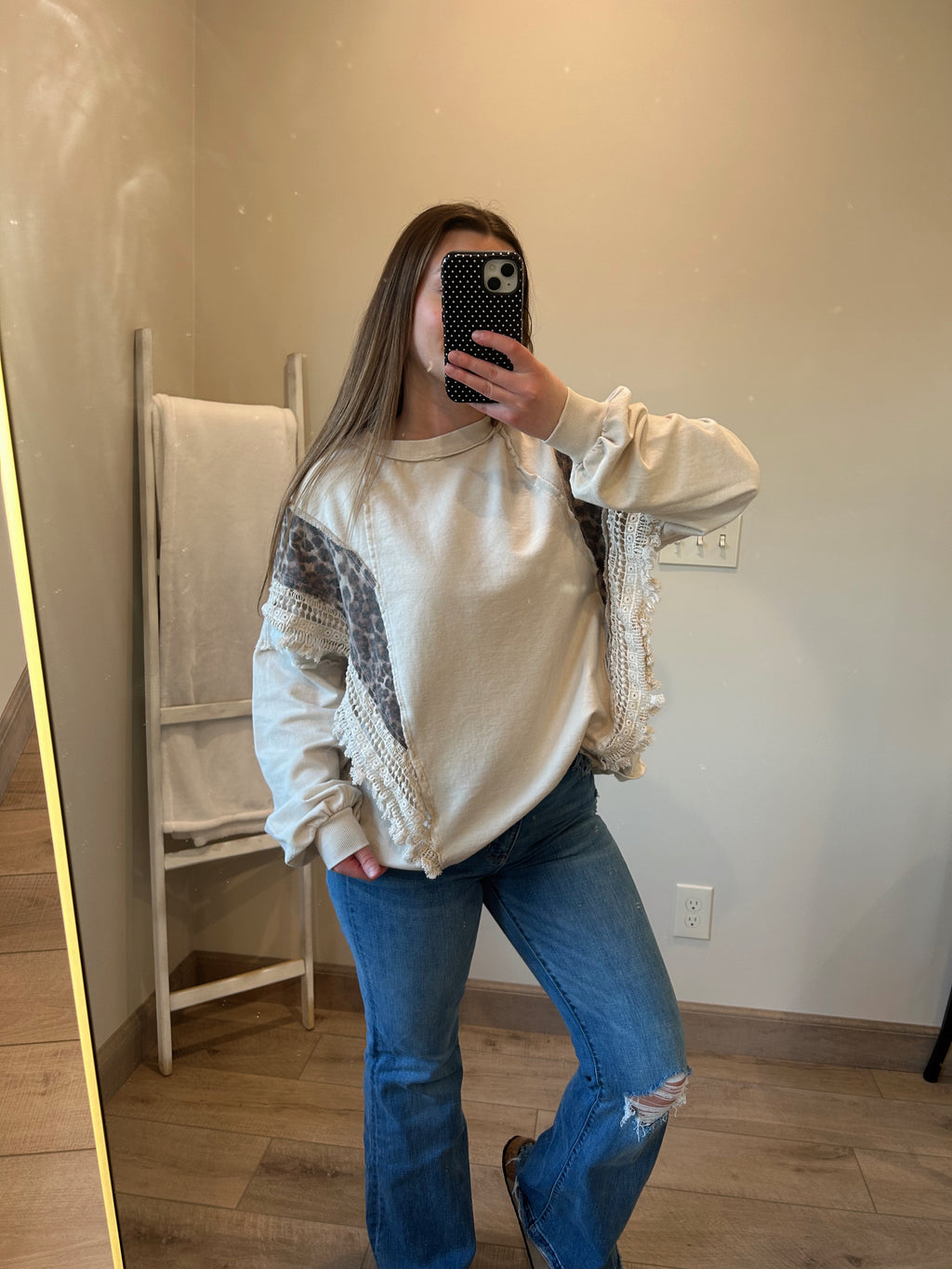 Leopard Tassel Top