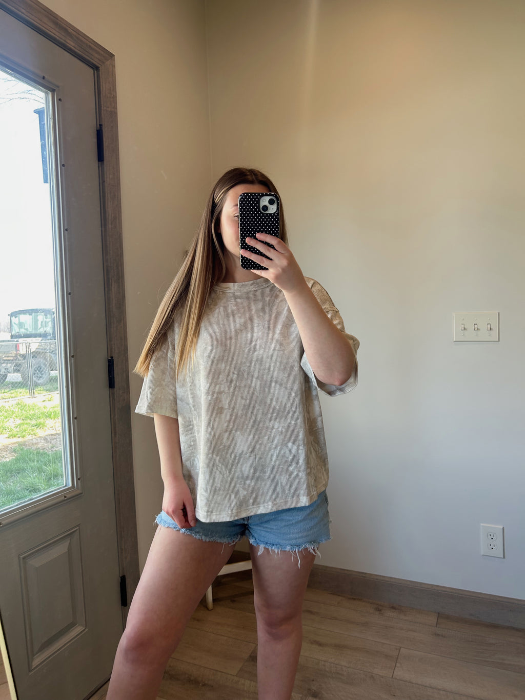 Ribbed Camo Top