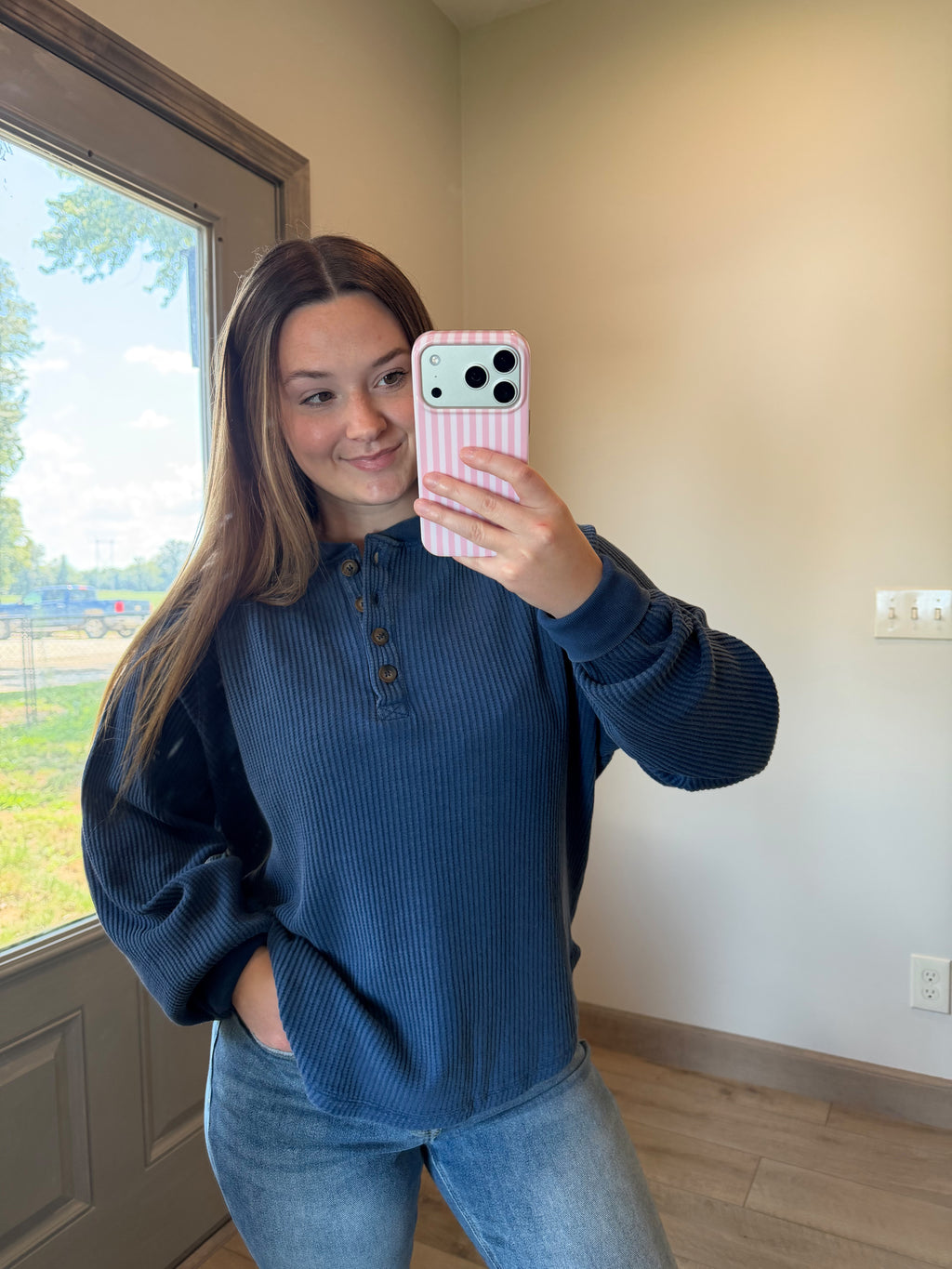 Everyday Waffle Knit - Navy