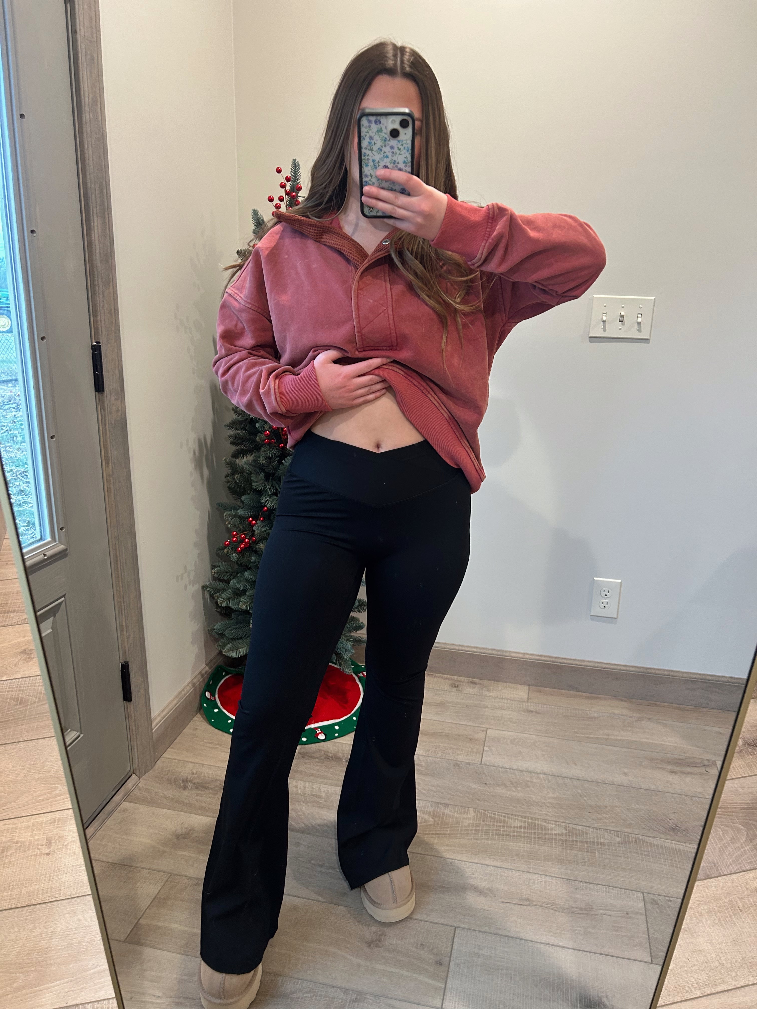 Crossover Butter Flare Leggings