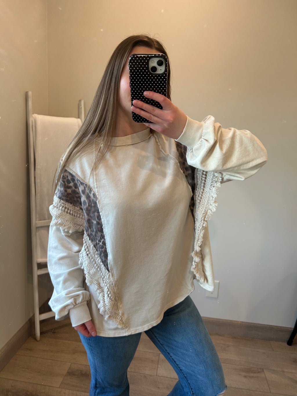 Leopard Tassel Top