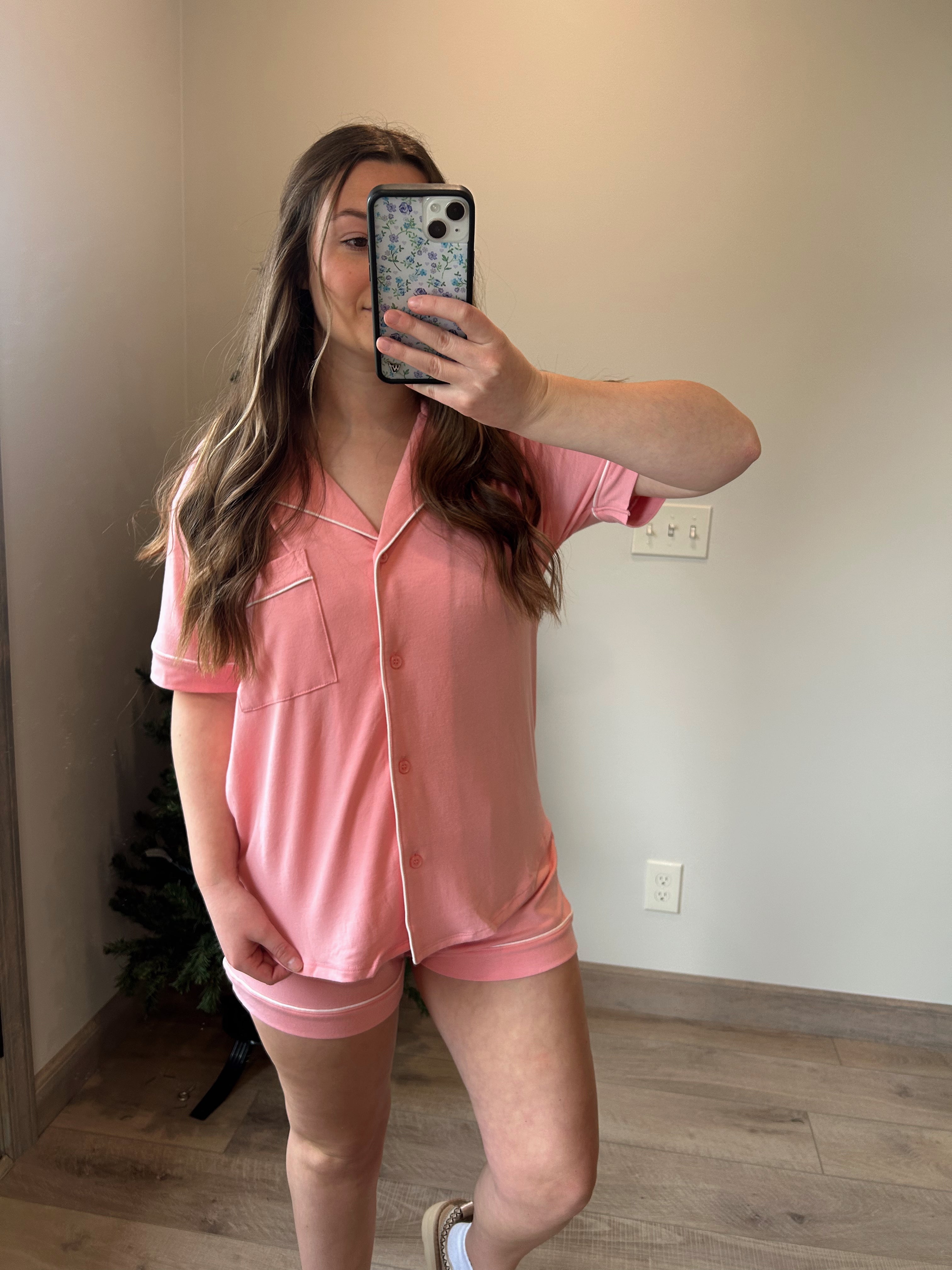 Rayon PJ set - Baby Pink