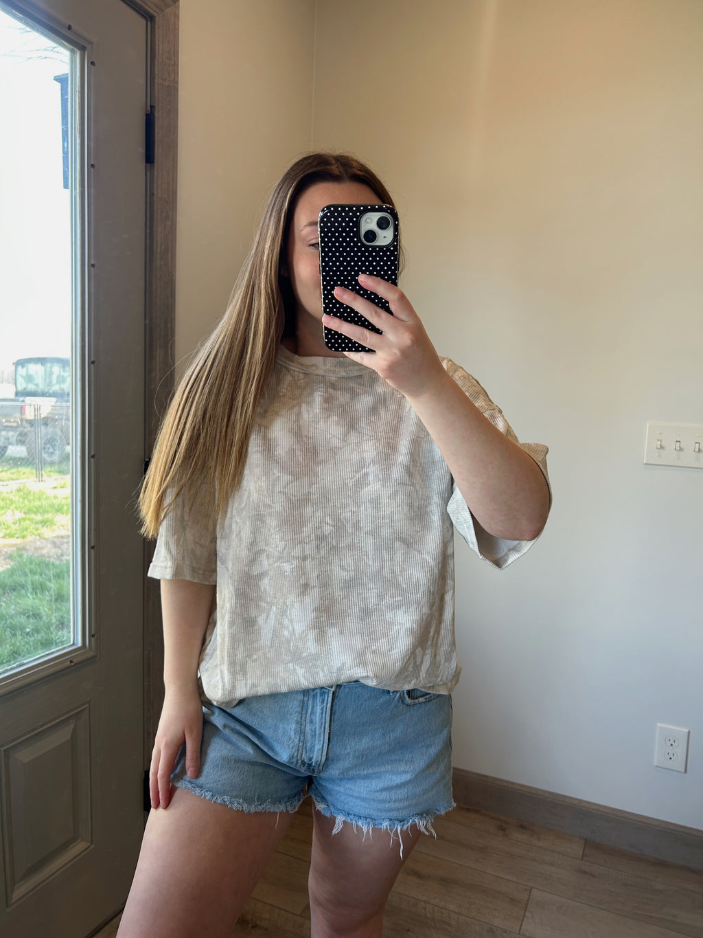 Ribbed Camo Top
