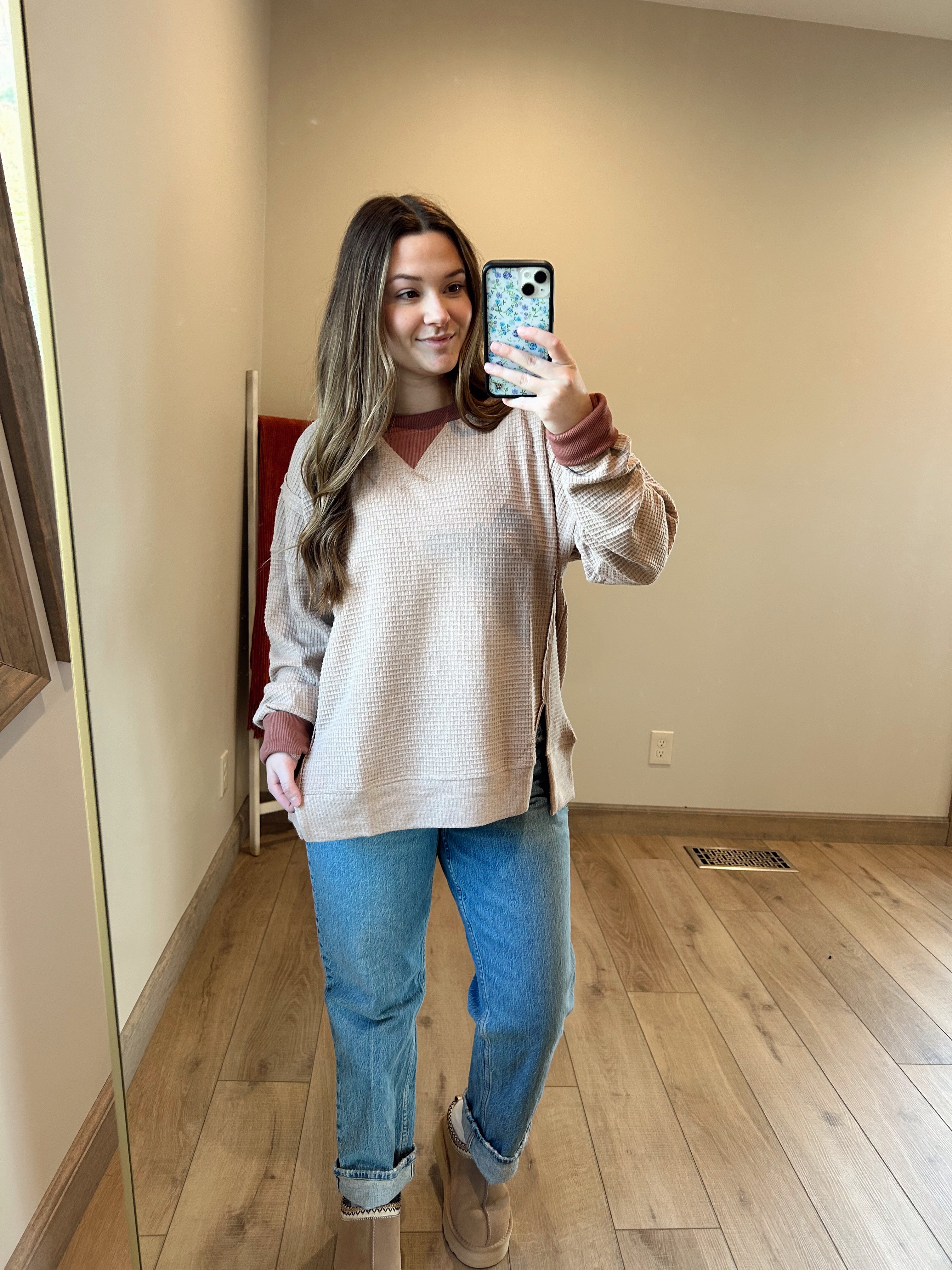 Rust Crew Neck Pullover