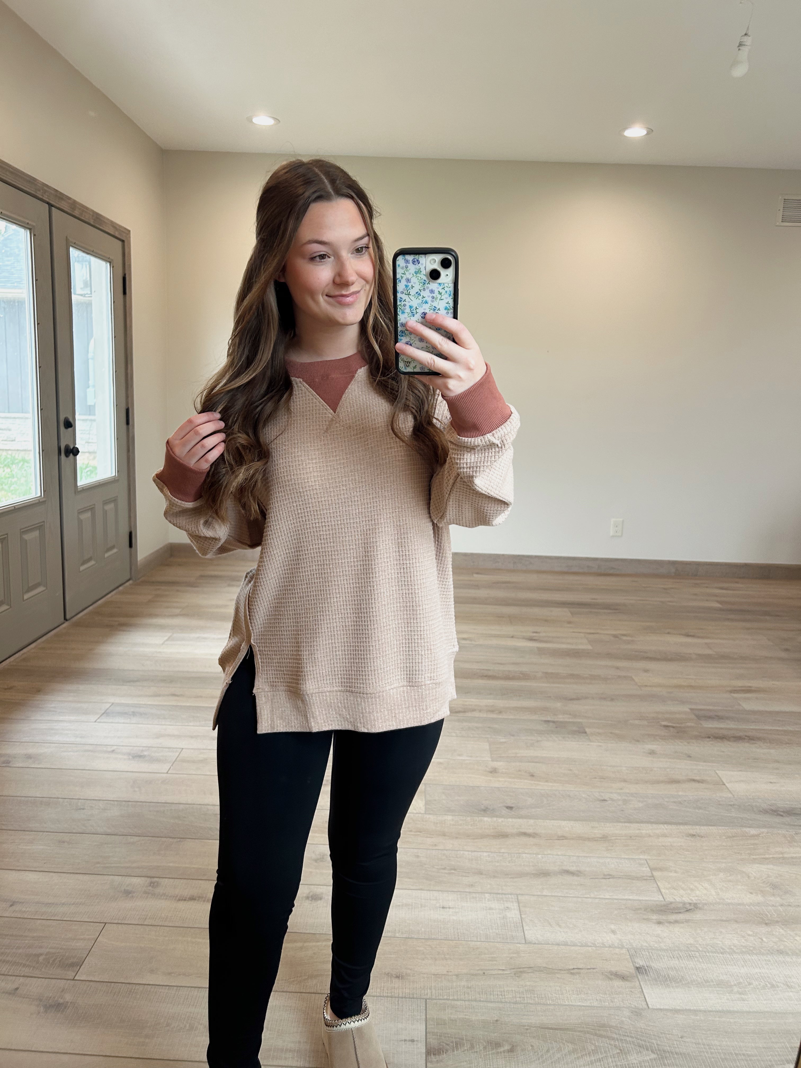 Rust Crew Neck Pullover